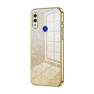 For Xiaomi Redmi Note 7 / Note 7 Pro Gradient Glitter Powder Electroplated Phone Case(Gold)