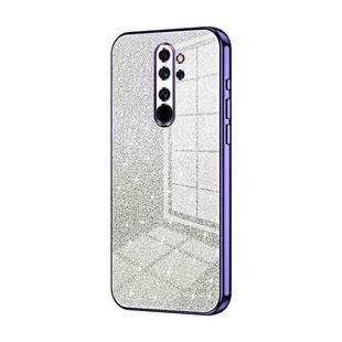 For Xiaomi Redmi Note 8 Pro Gradient Glitter Powder Electroplated Phone Case(Purple)