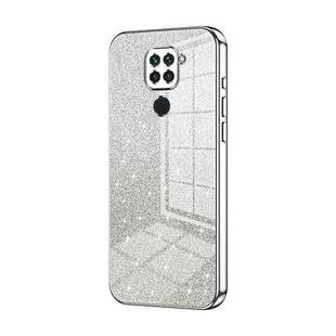 For Xiaomi Redmi Note 9 / 10X 4G Gradient Glitter Powder Electroplated Phone Case(Silver)