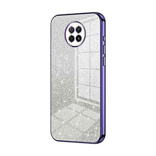 For Xiaomi Redmi Note 9 5G / Note 9T Gradient Glitter Powder Electroplated Phone Case(Purple)