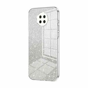 For Xiaomi Redmi Note 9 5G / Note 9T Gradient Glitter Powder Electroplated Phone Case(Transparent)