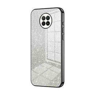 For Xiaomi Redmi Note 9 5G / Note 9T Gradient Glitter Powder Electroplated Phone Case(Black)