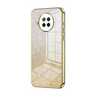 For Xiaomi Redmi Note 9 Pro 5G/Mi 10T Lite Gradient Glitter Powder Electroplated Phone Case(Gold)