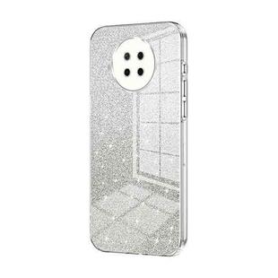 For Xiaomi Redmi Note 9 Pro 5G/Mi 10T Lite Gradient Glitter Powder Electroplated Phone Case(Transparent)
