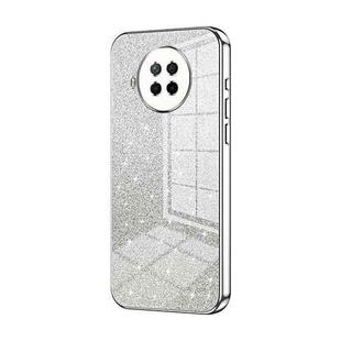 For Xiaomi Redmi Note 9 Pro 5G/Mi 10T Lite Gradient Glitter Powder Electroplated Phone Case(Silver)
