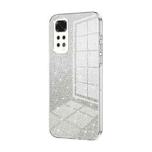For Xiaomi Redmi Note 11 Global / Note 11S Gradient Glitter Powder Electroplated Phone Case(Transparent)