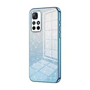 For Xiaomi Redmi Note 11T 5G/Note 11S 5G Gradient Glitter Powder Electroplated Phone Case(Blue)