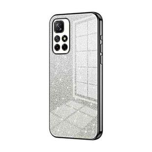 For Xiaomi Redmi Note 11T 5G/Note 11S 5G Gradient Glitter Powder Electroplated Phone Case(Black)