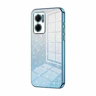 For Xiaomi Redmi Note 11E / Redmi 10 5G Gradient Glitter Powder Electroplated Phone Case(Blue)