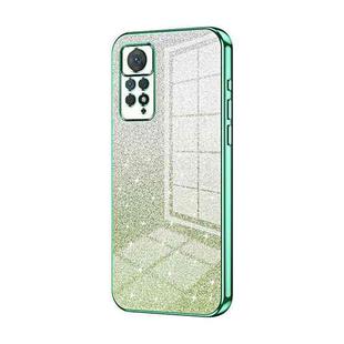 For Xiaomi Redmi Note 11 Pro 4G/5G Global Gradient Glitter Powder Electroplated Phone Case(Green)
