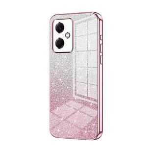 For Xiaomi Redmi Note 12R Pro Gradient Glitter Powder Electroplated Phone Case(Pink)