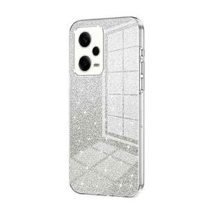 For Xiaomi Redmi Note 12 Pro 5G Gradient Glitter Powder Electroplated Phone Case(Transparent)