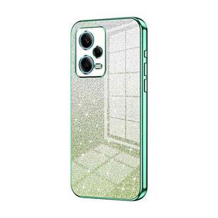 For Xiaomi Redmi Note 12 Pro 5G Gradient Glitter Powder Electroplated Phone Case(Green)