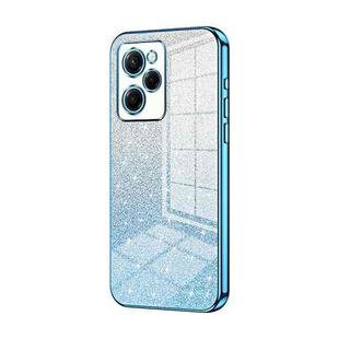 For Xiaomi Redmi Note 12 Pro Speed Gradient Glitter Powder Electroplated Phone Case(Blue)