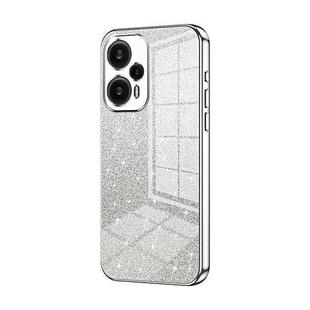 For Xiaomi Redmi Note 12 Turbo/Poco F5 Gradient Glitter Powder Electroplated Phone Case(Silver)