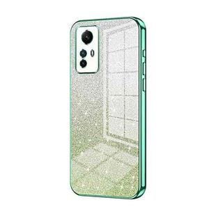 For Xiaomi Redmi Note 12S Gradient Glitter Powder Electroplated Phone Case(Green)