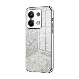 For Xiaomi Redmi Note 13 5G Gradient Glitter Powder Electroplated Phone Case(Silver)