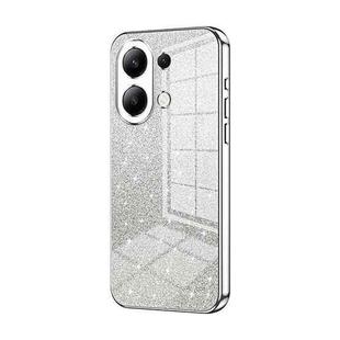 For Xiaomi Redmi Note 13 4G Gradient Glitter Powder Electroplated Phone Case(Silver)