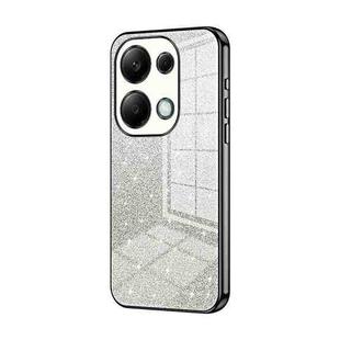 For Xiaomi Redmi Note 13 Pro 4G Gradient Glitter Powder Electroplated Phone Case(Black)