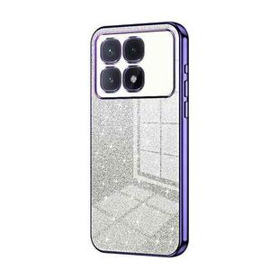 For Redmi K70 Ultra Gradient Glitter Powder Electroplated Phone Case(Purple)