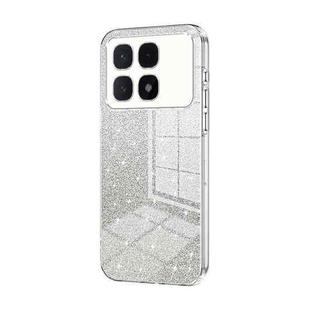 For Xiaomi Redmi K70 Ultra Gradient Glitter Powder Electroplated Phone Case(Transparent)