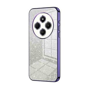 For Redmi 14R Gradient Glitter Powder Electroplated Phone Case(Purple)