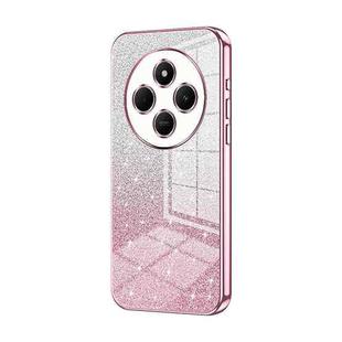 For Redmi 14R Gradient Glitter Powder Electroplated Phone Case(Pink)