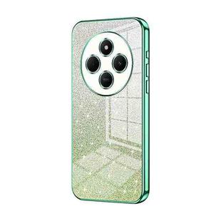 For Redmi 14R Gradient Glitter Powder Electroplated Phone Case(Green)