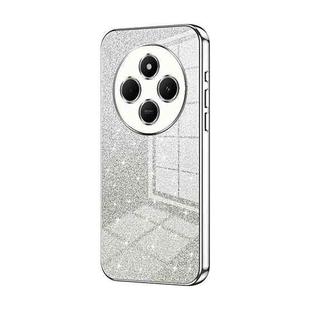 For Redmi 14R Gradient Glitter Powder Electroplated Phone Case(Silver)