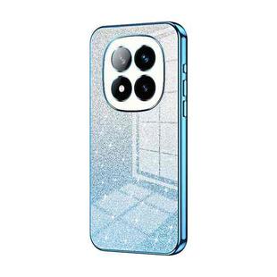 For Redmi Note 14 Pro+ Gradient Glitter Powder Electroplated Phone Case(Blue)