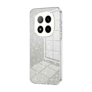 For Redmi Note 14 Pro+ Gradient Glitter Powder Electroplated Phone Case(Transparent)