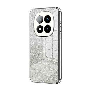 For Redmi Note 14 Pro+ Gradient Glitter Powder Electroplated Phone Case(Silver)