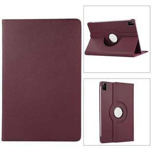 For Lenovo Tab M11 / Xiaoxin Pad 11 2024 360 Degree Rotation Litchi Texture Leather Tablet Case(Purple)