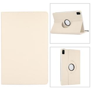 For Lenovo Tab M11 / Xiaoxin Pad 11 2024 360 Degree Rotation Litchi Texture Leather Tablet Case(White)