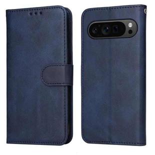 For Google Pixel 9 Pro Classic Calf Texture Flip Leather Phone Case(Blue)