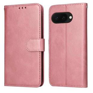 For Google Pixel 9a Classic Calf Texture Flip Leather Phone Case(Rose Gold)