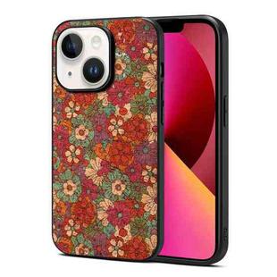 For iPhone 13 Four Seasons Flower Language Series TPU Phone Case(Summer Red)