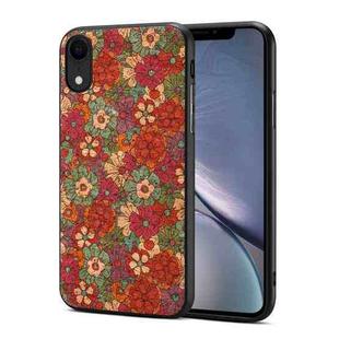 For iPhone XR Four Seasons Flower Language Series TPU Phone Case(Summer Red)