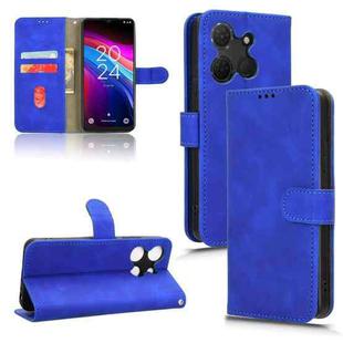 For TCL 503 Skin Feel Magnetic Flip Leather Phone Case(Blue)