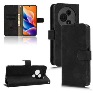 For TCL 605 Skin Feel Magnetic Flip Leather Phone Case(Black)