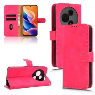 For TCL 605 Skin Feel Magnetic Flip Leather Phone Case(Rose Red)