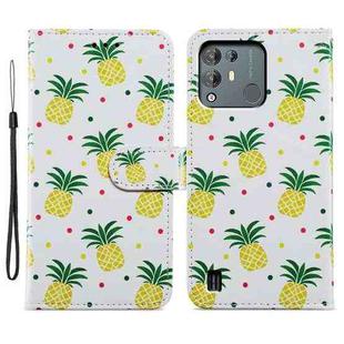 For Blackview A55 Pro Painted Pattern Horizontal Flip Leather Phone Case(Pineapple)