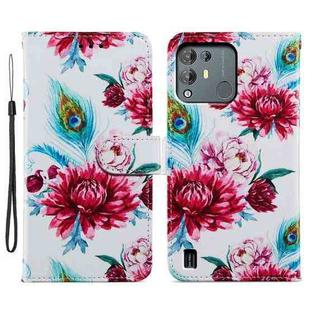 For Blackview A55 Pro Painted Pattern Horizontal Flip Leather Phone Case(Peacock Flower)