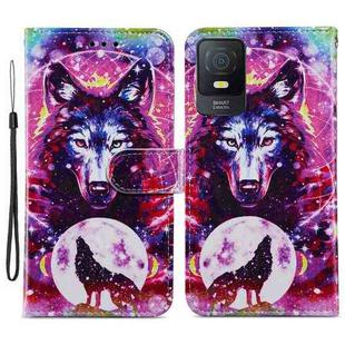 For TCL 403 Painted Pattern Horizontal Flip Leather Phone Case(Wolf Totem)