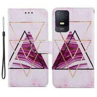 For TCL 403 Painted Pattern Horizontal Flip Leather Phone Case(Marble)