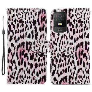 For TCL 403 Painted Pattern Horizontal Flip Leather Phone Case(Leopard)