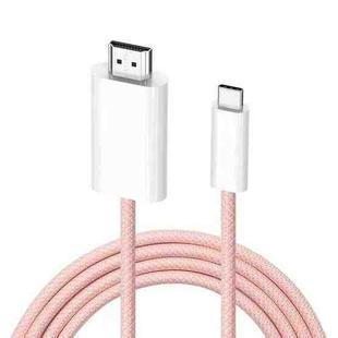 4K 60Hz USB-C / Type-C to HDMI HD Adapter Cable, Length: 1.8m(Pink)