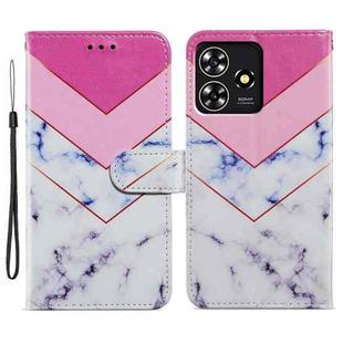 For ZTE Blade A73 4G Painted Pattern Horizontal Flip Leather Phone Case(Smoke Marble)