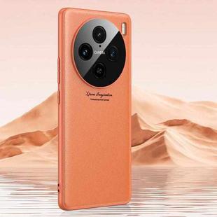 For vivo X100 Pro GKK Precision Hole Ultra-thin Full Coverage Leather Phone Case(Orange)