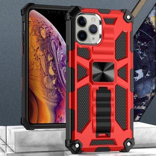 For iPhone 12 mini Armor Shockproof TPU + PC Magnetic Protective Case with Holder(Red)